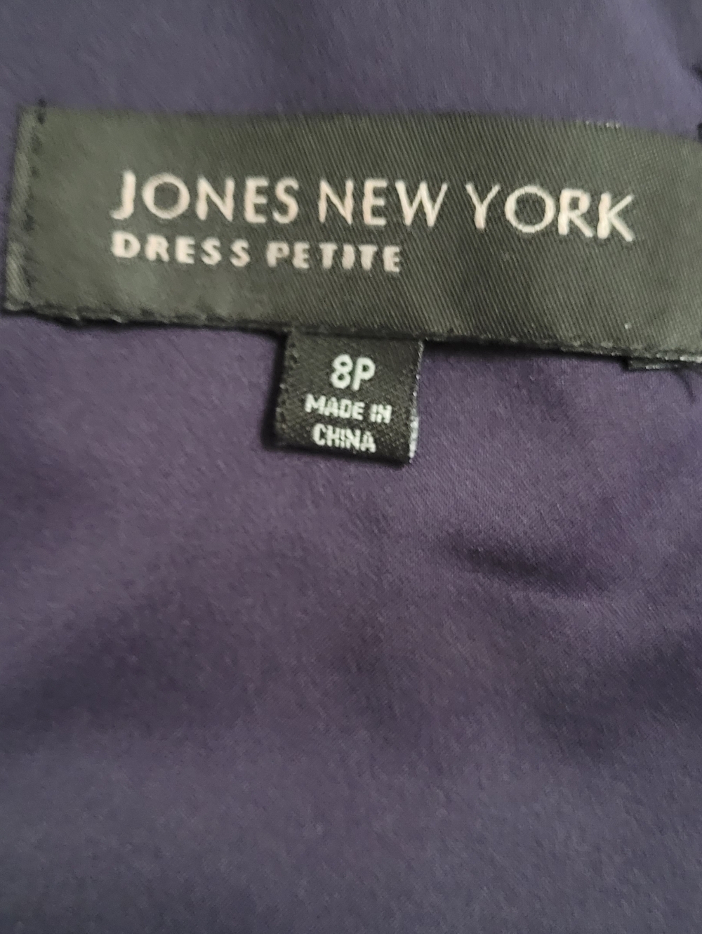 Jones New York Eggplant Sleeveless V-Neck Cocktail Dress with Rhinestone Detail - Picture 4 of 7